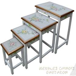 4 Table gigognes chinoise...